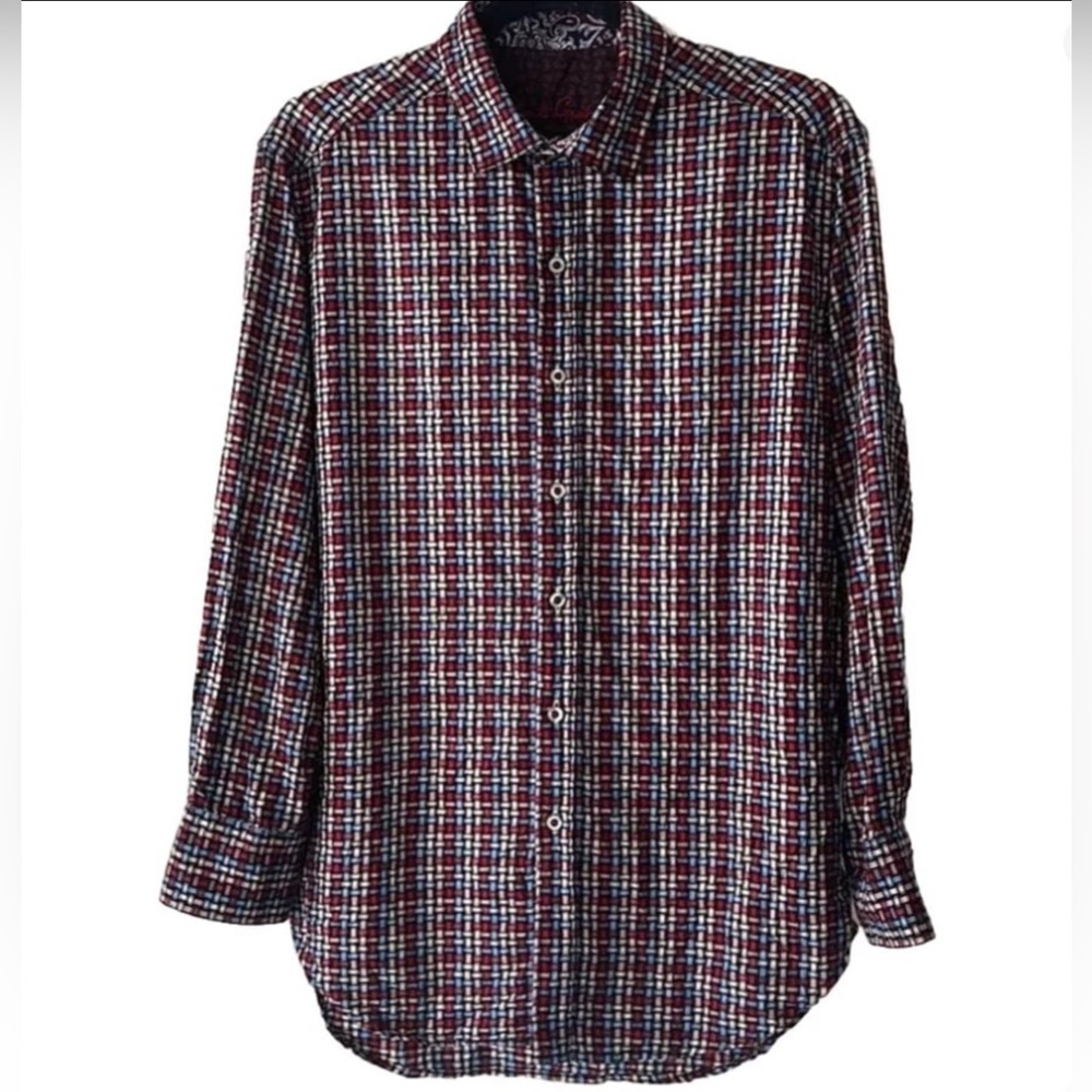 Robert Graham Men’s Small Shirt Button Down Geometric Paisley Print